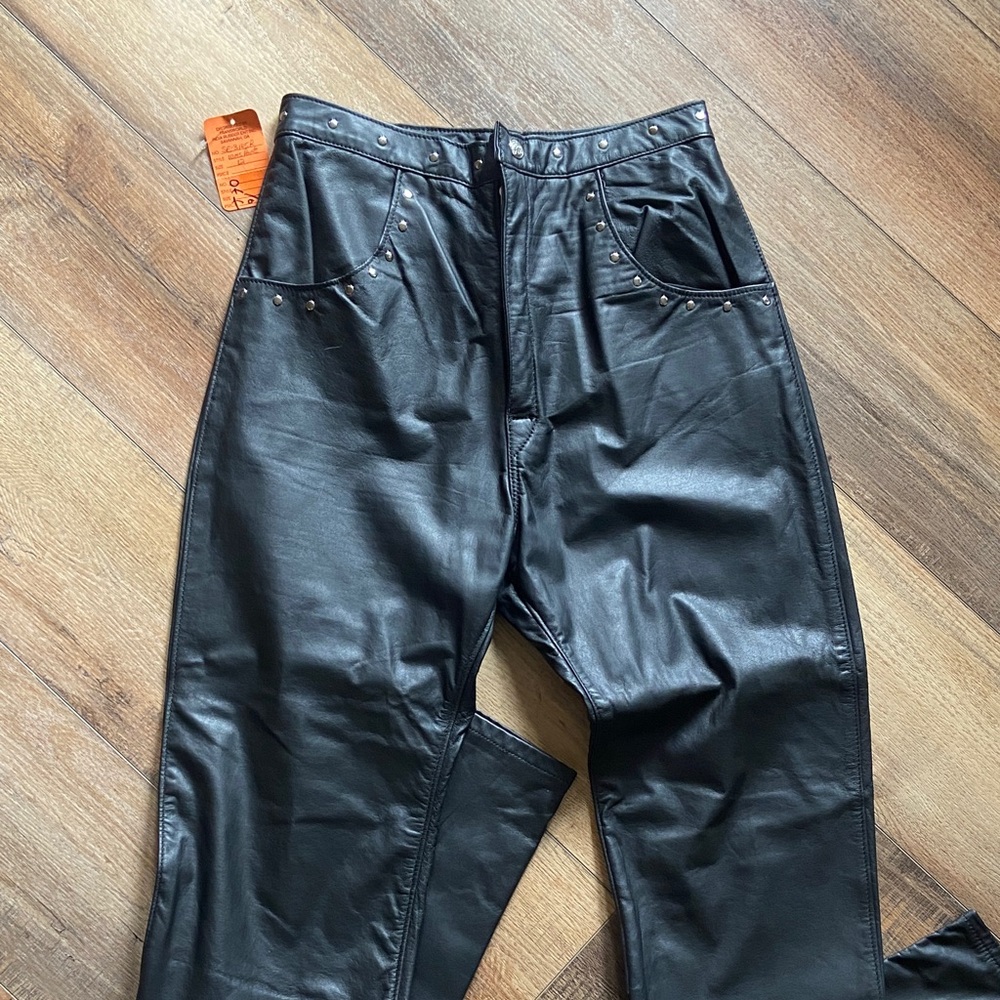 Silver Eagle Women's Black Leather Pants